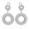 S925 Plated Zircon Eardrops European And American 18k White S925 Plated