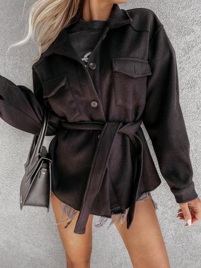 Chaqueta Corta con Cordones y Bolsillos - Diseño Elegante - Image 10