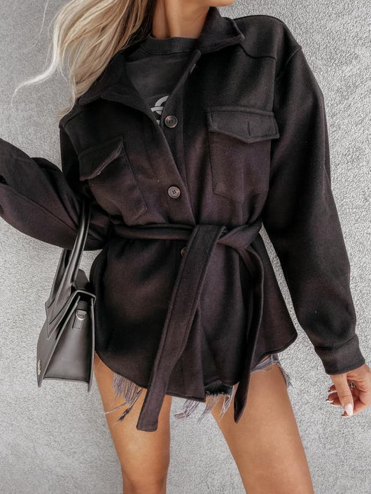 Chaqueta Corta con Cordones y Bolsillos - Diseño Elegante - Image 10