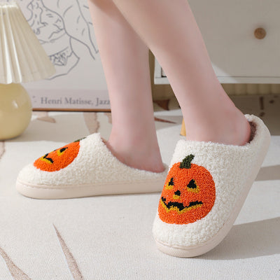Pantuflas Cálidas Calabaza Halloween para Parejas - Zapatos de Casa Cómodos Hombre y Mujer - Image 4