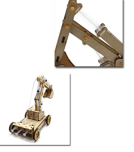 Excavadora Hidráulica de Madera - Juguete Educativo Artesanal