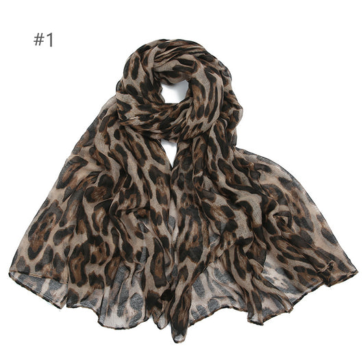 Pañuelo Protector Solar Estampado Leopardo para Viajes - Diseño Clásico Versátil - Image 4