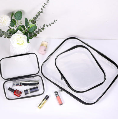 Estuche Transparente Ultracompacto con Cierre para Lápices y Accesorios