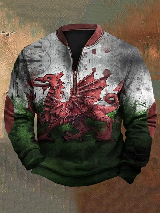 Sudadera con Cierre Estampado 3D Digital para Hombre - Primavera y Otoño - Image 12