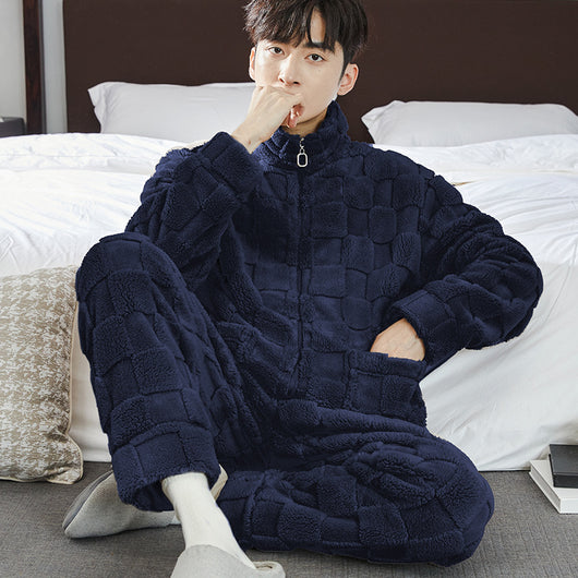 Pijama Hombre Franela Jacquard Forrado Térmico Cómodo - Image 14