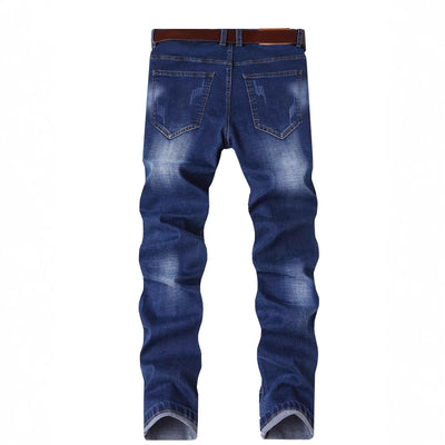 Pantalones Vaqueros Stretch Rotos con Detalles Bordados para Hombre - Image 4