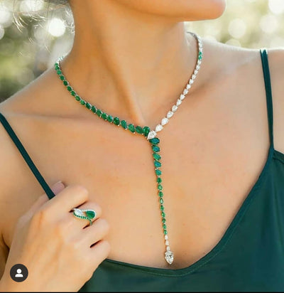 Conjunto de Collar y Aretes con Corazón de Gota - Diseño Bicolor - Image 8