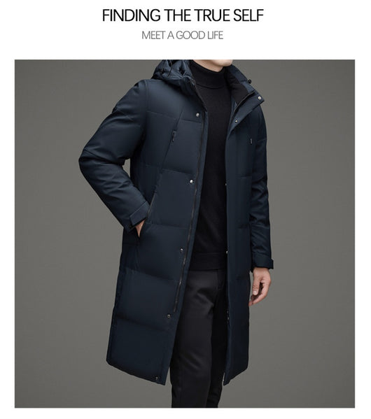 Chaqueta Acolchada de Pato con Gorro Desmontable - Abrigo Cálido Hombre - Image 20