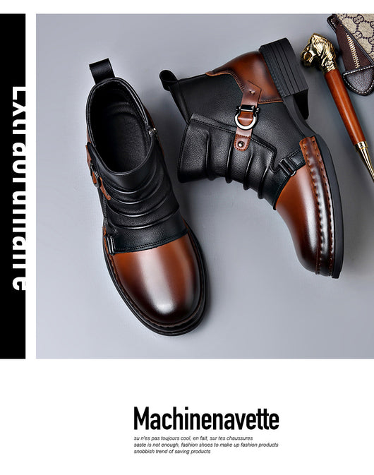 Botas Térmicas Retro Estilo Británico para Hombre con Forro de Lana y Cierre Lateral - Image 21
