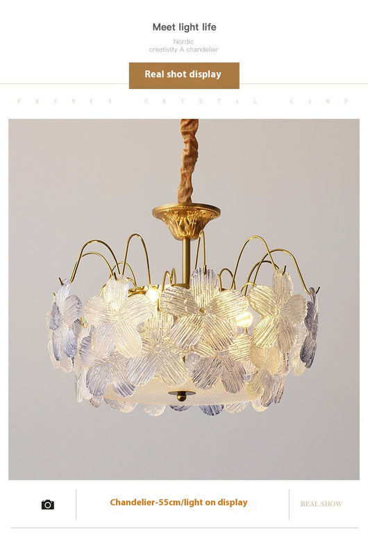 Lámparas de Cristal Coloreado Estilo Romántico Francés - Image 21