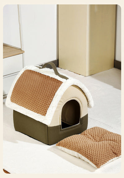 Cama Plegable para Perros y Gatos - Cueva Térmica Acogedora para Mascotas - Image 13