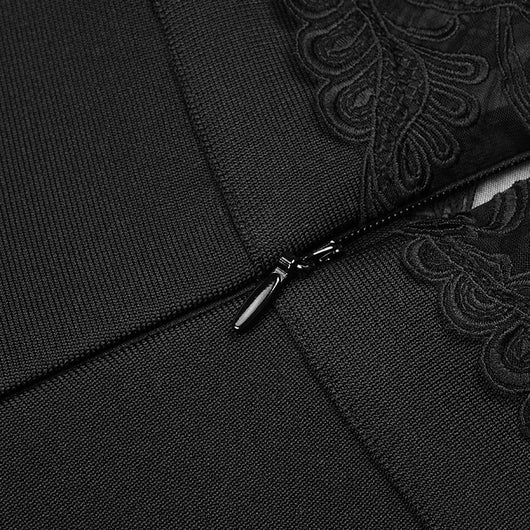 Mono Ajustado de Encaje con Detalle Espina de Pez - Image 13