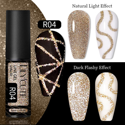 Gel de Uñas Efecto Espejo Brillante con Lentejuelas Reflectantes - Image 9