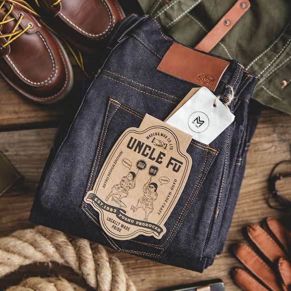 Jeans Vintage Raw Workwear Chieryuan - Denim Resistente y Auténtico