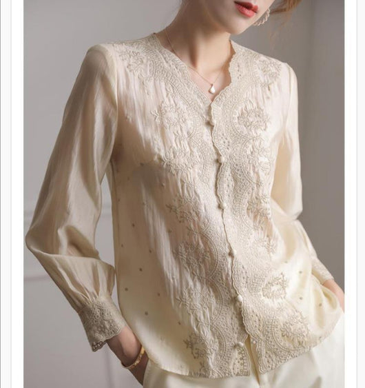 Camisa de Trabajo Bordada para Mujer de Alto Rendimiento - Image 5