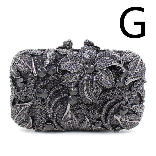 Clutch Elegante con Flores y Cristales Brillantes - Image 4