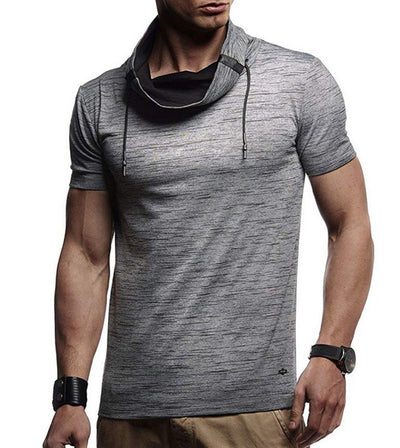 Playera Manga Corta con Costuras Contrastantes para Hombre - Image 3