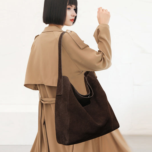 Bolso Tote de Cuero Gamuza Mate - Bolsa Profesional para Commuter