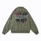 Chaqueta Suelta Estampada de Corte Moderno