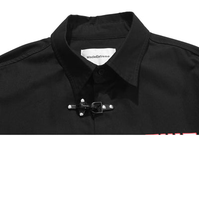 Camisa de Manga Larga con Estampado de Letras Urbanas Europeo-Americano para Hombre - Image 10