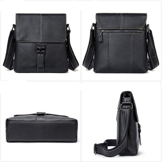 Bolsa de Cuero Genuino Grande para Hombre con Capacidad Expandible - Image 8