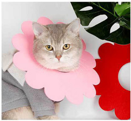 Collar Isabelino de Girasol de Tela Suave para Perros y Gatos - Image 9