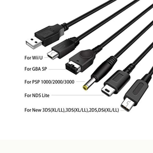 Cable de Carga 5 en 1 para Wii U, 3DS XL, 3DS, NDS Lite y PSP - Image 5