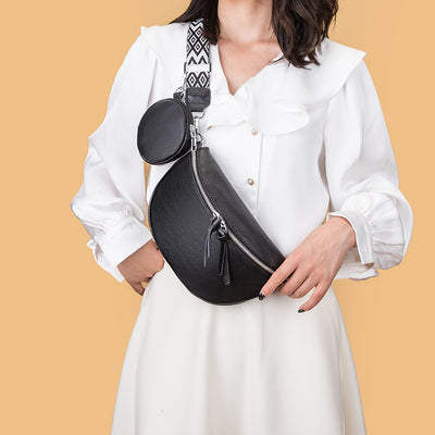 Bolso Crossbody de Cuero Genuino para Mujer - Bolsa de Cintura Elegante y Versátil - Image 3