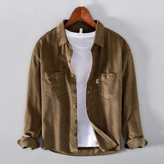 Camisa de Pana Casual con Bolsillos para Hombre - Image 2