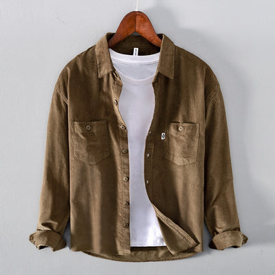 Camisa de Pana Casual con Bolsillos para Hombre - Image 2