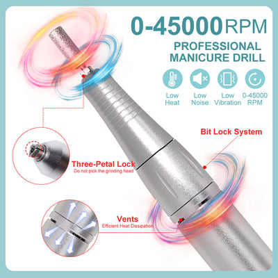 Máquina Pulidora de Uñas Eléctrica Recargable V2 - Kit Completo de Nail Art - Image 2