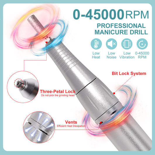 Máquina Pulidora de Uñas Eléctrica Recargable V2 - Kit Completo de Nail Art - Image 2