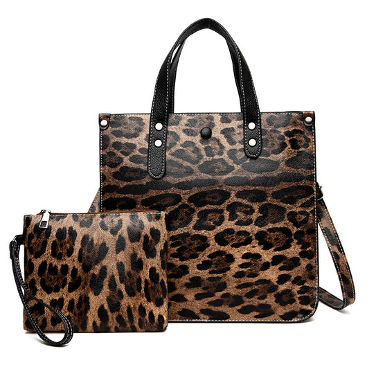 Bolsa Maternidad Estampado Geométrico Leopardo - Set de 2 Piezas - Image 3