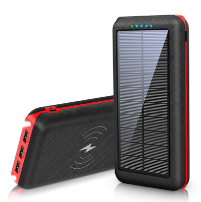 Cargador Solar Inalámbrico Qi Portátil con 3 Puertos USB - Compatible con iPhone, Samsung y Xiaomi - Image 12