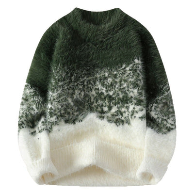 Suéter de Forro Polar Degradado para Hombre - Tejido Tipo Mink - Image 5