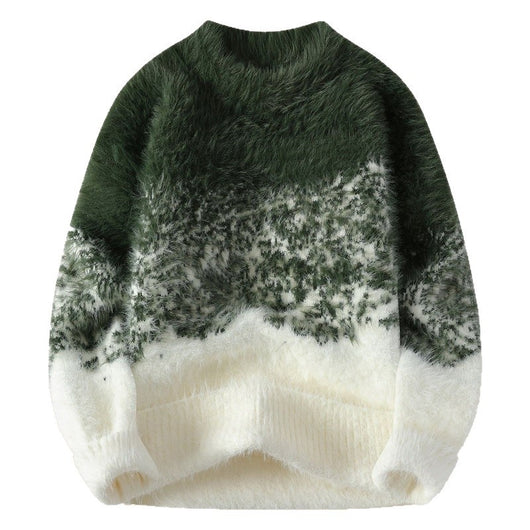 Suéter de Forro Polar Degradado para Hombre - Tejido Tipo Mink - Image 5