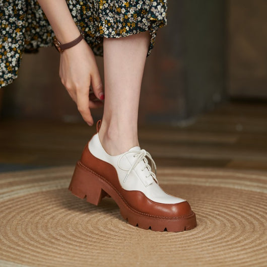 Zapatos Oxford Retro Británicos con Suela Gruesa para Mujer - Image 11