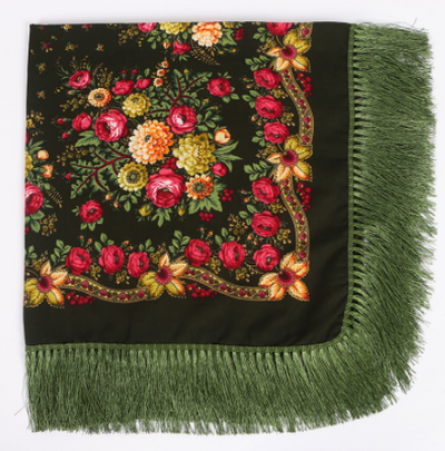 Pañuelo Étnico Estampado con Flecos de Rayón - Image 7