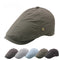 Gorra Plana Estilo Retro con Botón de Cobre