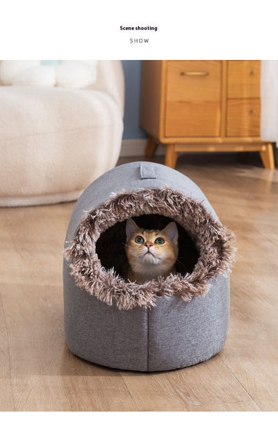 Nido Térmico para Gatos con Forro Polar - Saco de Dormir Cerrado Otoño e Invierno - Image 9