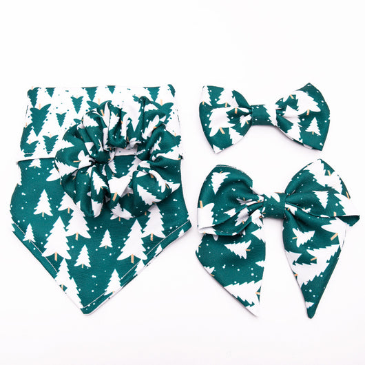 Pañuelo Estampado con Mariposas y Moño Triangular - Image 3