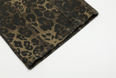 Pantalón Cargo Leopardo con Tirantes Ancho Pierna Suelta - Image 23