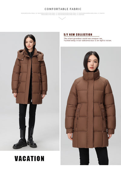 Abrigo Acolchado de Algodón Talla Grande para Mujer - Image 10