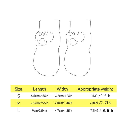 Calcetines Antideslizantes para Mascotas con Ojos Grandes y Diseño Adorable - Image 2