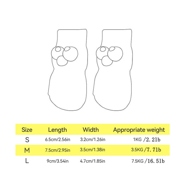 Calcetines Antideslizantes para Mascotas con Ojos Grandes y Diseño Adorable