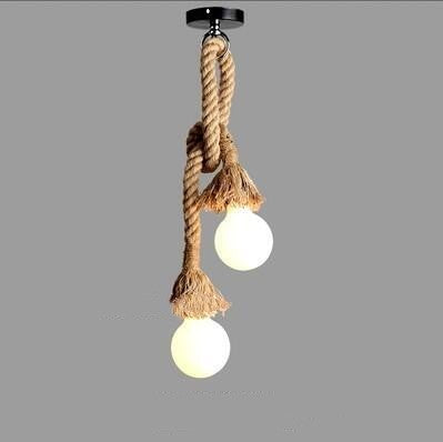 Lámpara de Techo Cuerda Cáñamo Estilo Industrial Vintage - Image 6