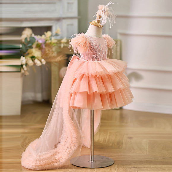 Vestido Infantil de Moda con Volantes Elegantes