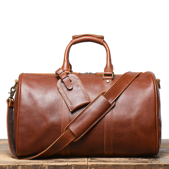 Bolsa Crossbody de Cuero Genuino para Hombre - Gym y Viajes