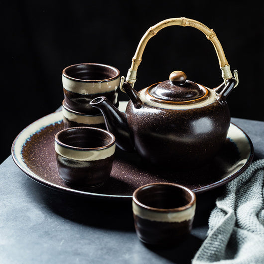 Juego de Tetera y Tazas de Cerámica Japonesa Artesanal - Image 10