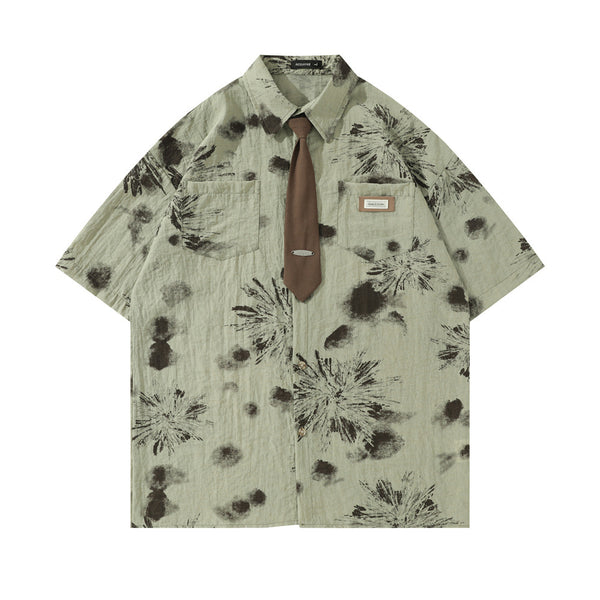 Camisa Tie-Dye Camuflaje con Tinta Splash para Hombre